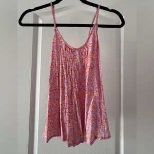 Billabong Floral Pink and Orange Top